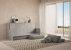 Letto singolo a scomparsa con divano Auda