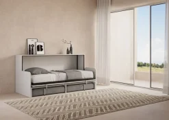 Letto singolo a scomparsa con divano Auda