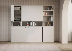 Letto singolo a scomparsa con mobili Auda E