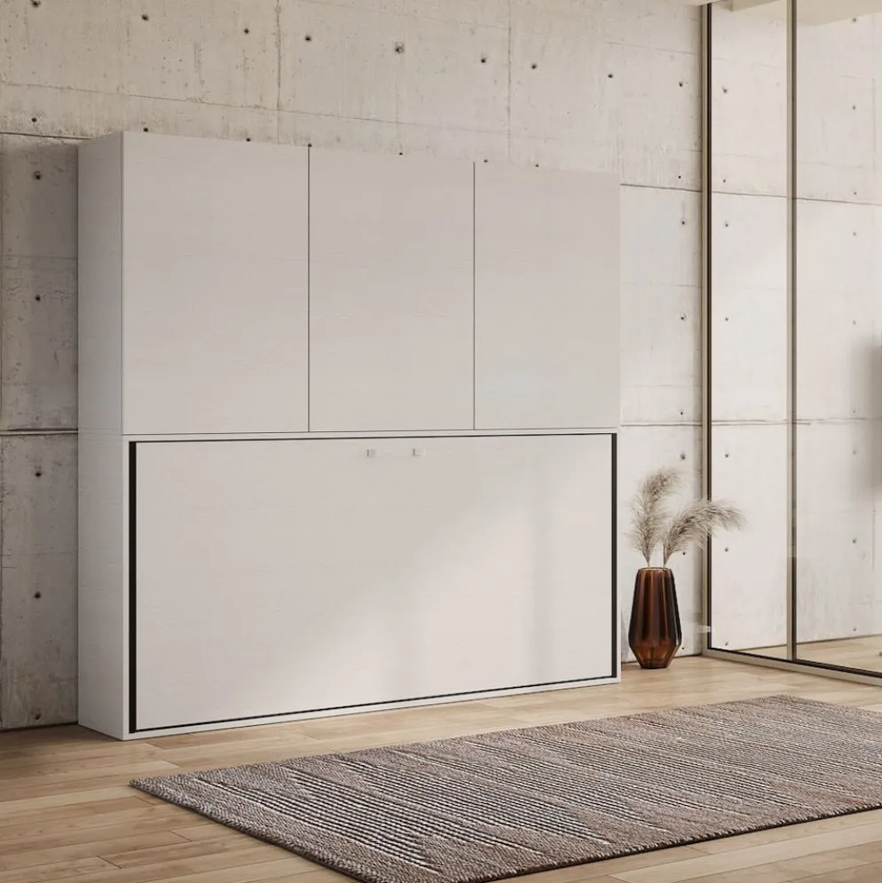 Letto singolo a scomparsa con mobili Auda D
