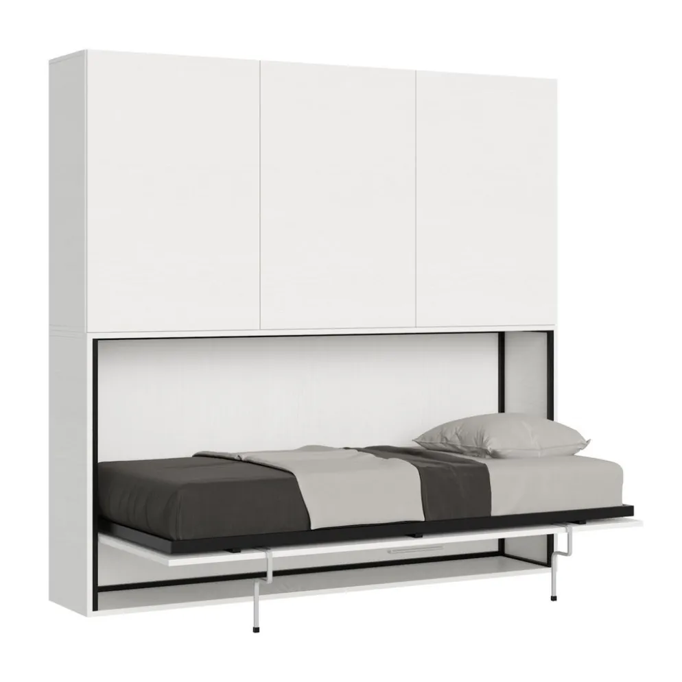 Letto singolo a scomparsa con mobili Auda D