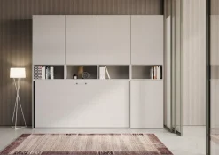 Letto singolo a scomparsa con mobili Auda C
