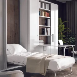 Letto singolo a scomparsa girevole Asso