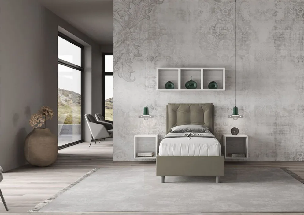 Letto singolo con contenitore Martigues