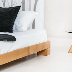 Letto sommier in legno massello Edvin Natural