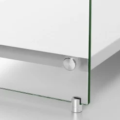 Libreria a colonna Tibor202 in vetro e laminato 202 cm