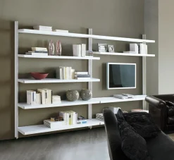 Libreria a giorno in acciaio design moderno Astryd 12