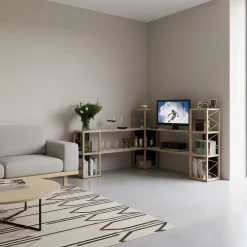 Libreria angolare in rovere naturale Castelli 4