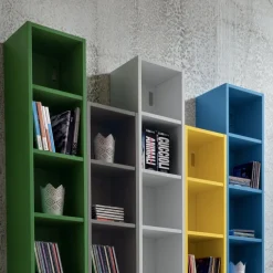 Libreria a parete composizione multicolore Eloise