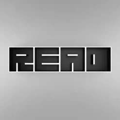 Libreria da parete a lettere in legno ABC READ