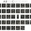 Libreria modulare a lettere in laminato ABC DARK
