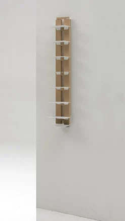Libreria sospesa a muro in legno Zia Ortensia