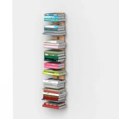 Libreria sospesa a muro in legno Zia Ortensia