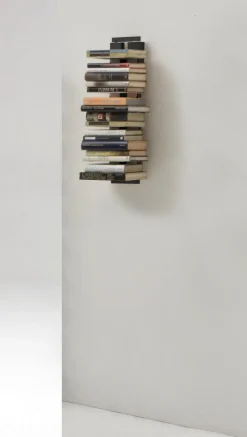 Libreria sospesa a muro in legno Zia Ortensia