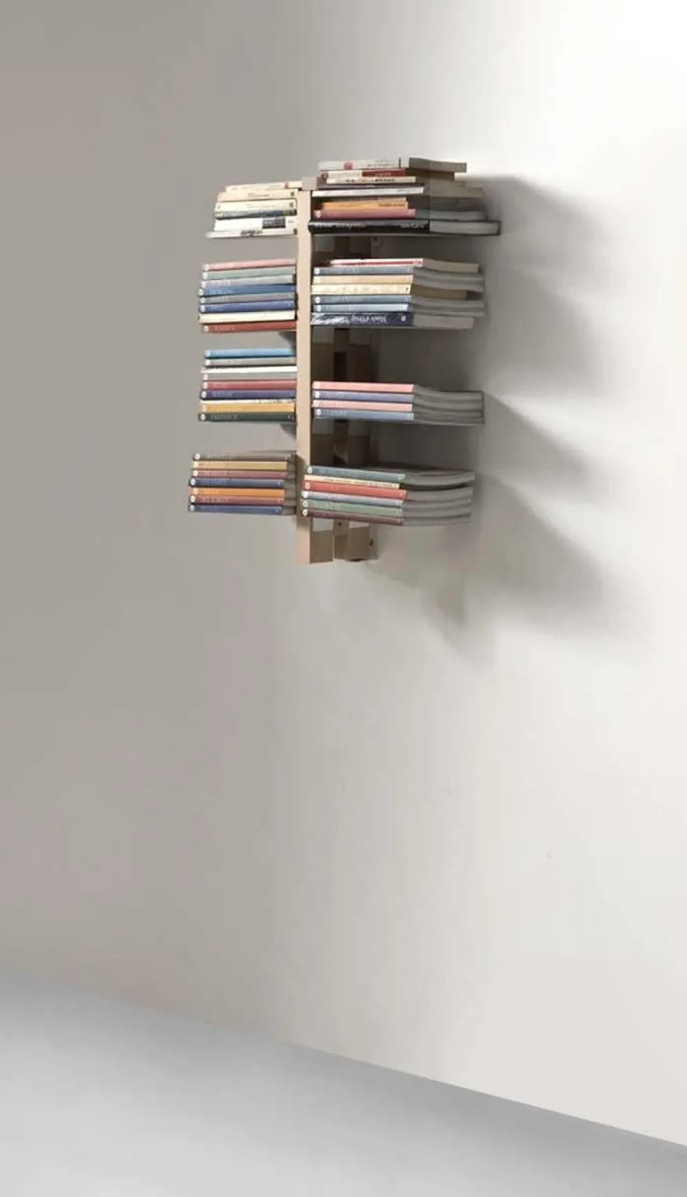 Libreria sospesa a parete in legno Zia Bice