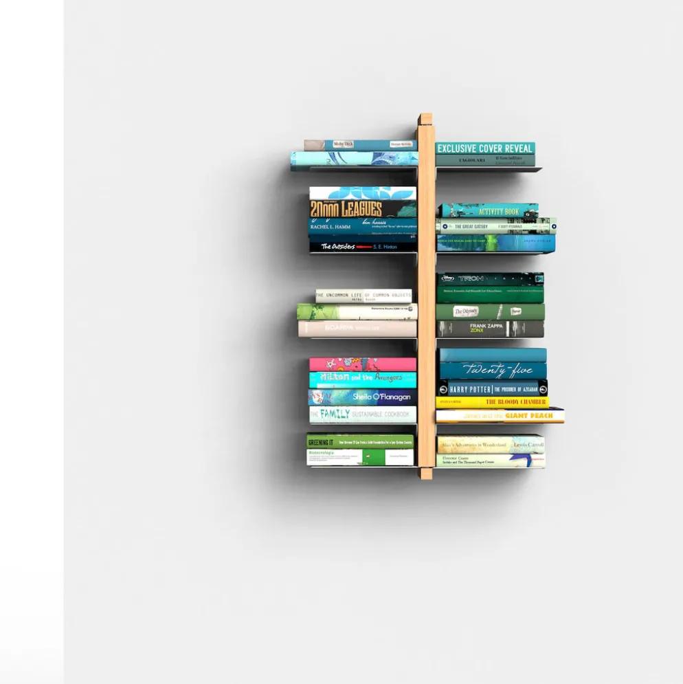Libreria sospesa a parete in legno Zia Bice