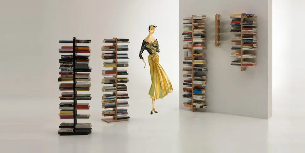 Libreria sospesa a parete in legno Zia Bice