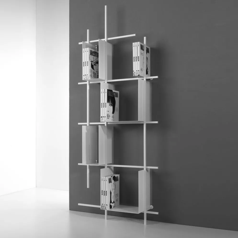 Libreria verticale in acciaio Etere comp-3