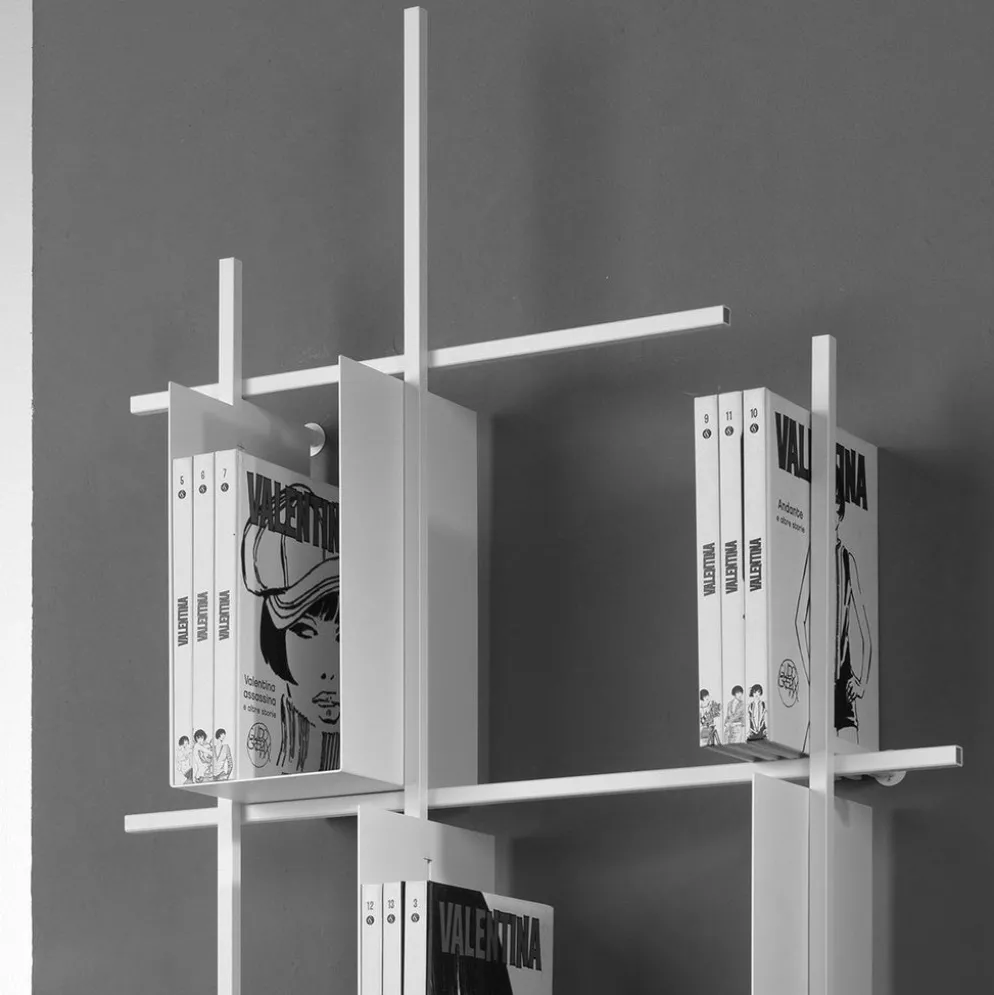 Libreria verticale in acciaio Etere comp-3