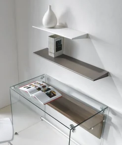 Mensola design moderno Wing in acciaio 60 cm o 90 cm