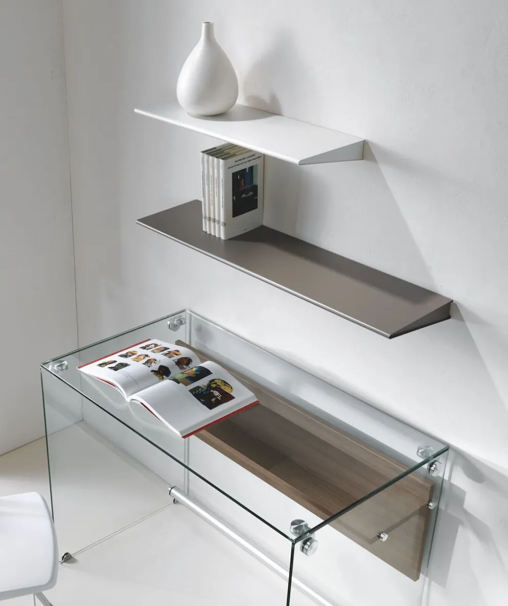 Mensola design moderno Wing in acciaio 60 cm o 90 cm