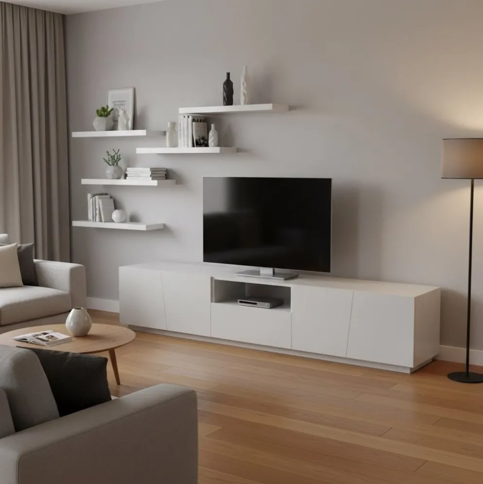 Mobile porta TV Annabel 4A/1C/1V White
