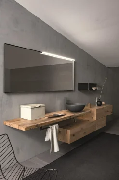 Mobili bagno in rovere Old Wood 3 di Loetrà