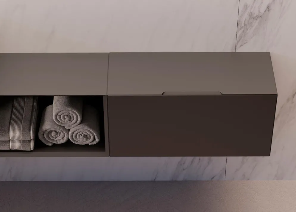 Mobili bagno in rovere Qubo 3 di Loetrà