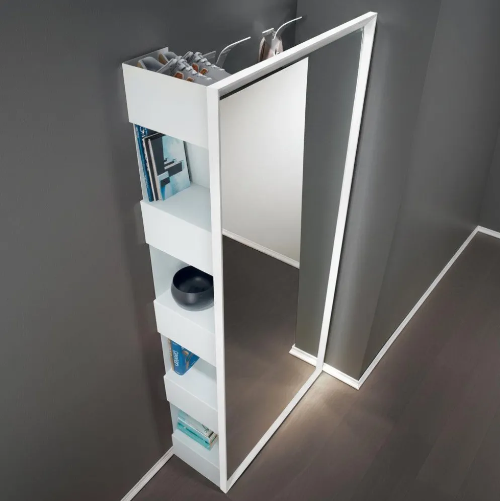 Mobili per ingresso con specchio ad anta Rettangolo Vanity