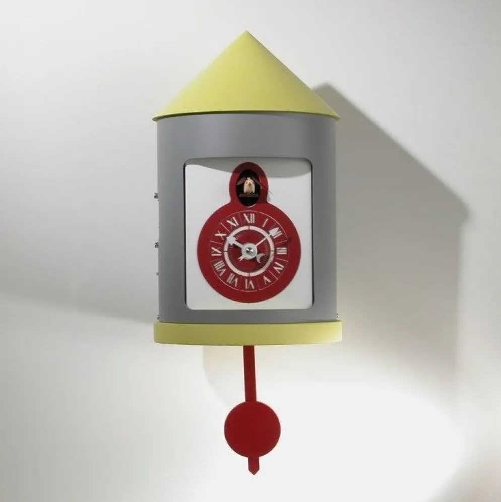 Orologio cucu in legno e alluminio Silos