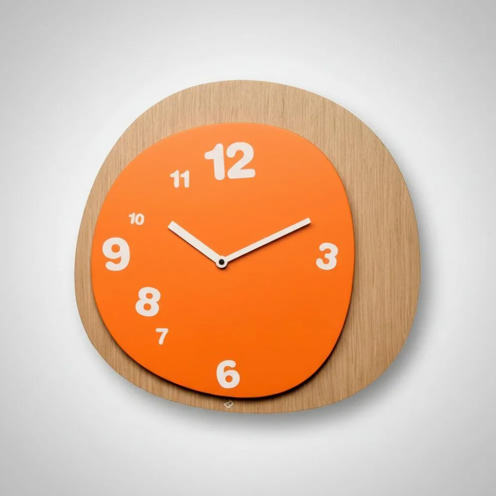 Orologio da muro Woodie in legno naturale 38 x 38 cm