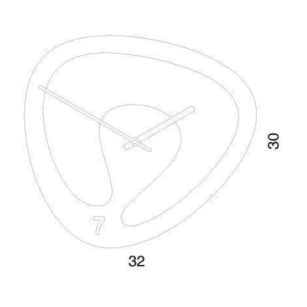 Orologio da parete design in metallo Seven