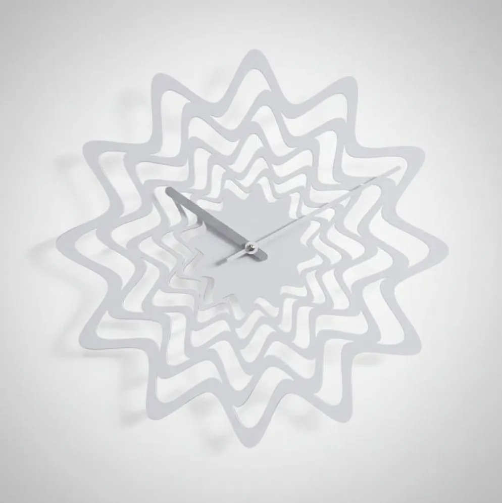 Orologio da parete Flux in metallo Nero Bianco