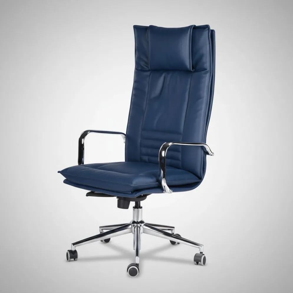 Poltrona da ufficio in vera pelle Roma