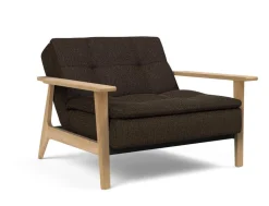 Poltrona design Dublexo Frej con braccioli in legno