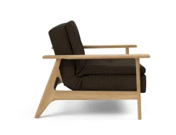 Poltrona design Dublexo Frej con braccioli in legno