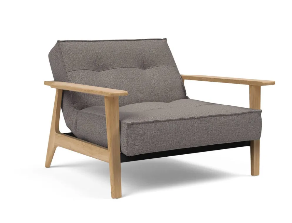 Poltrona design scandinavo in tessuto SplitBack Frej