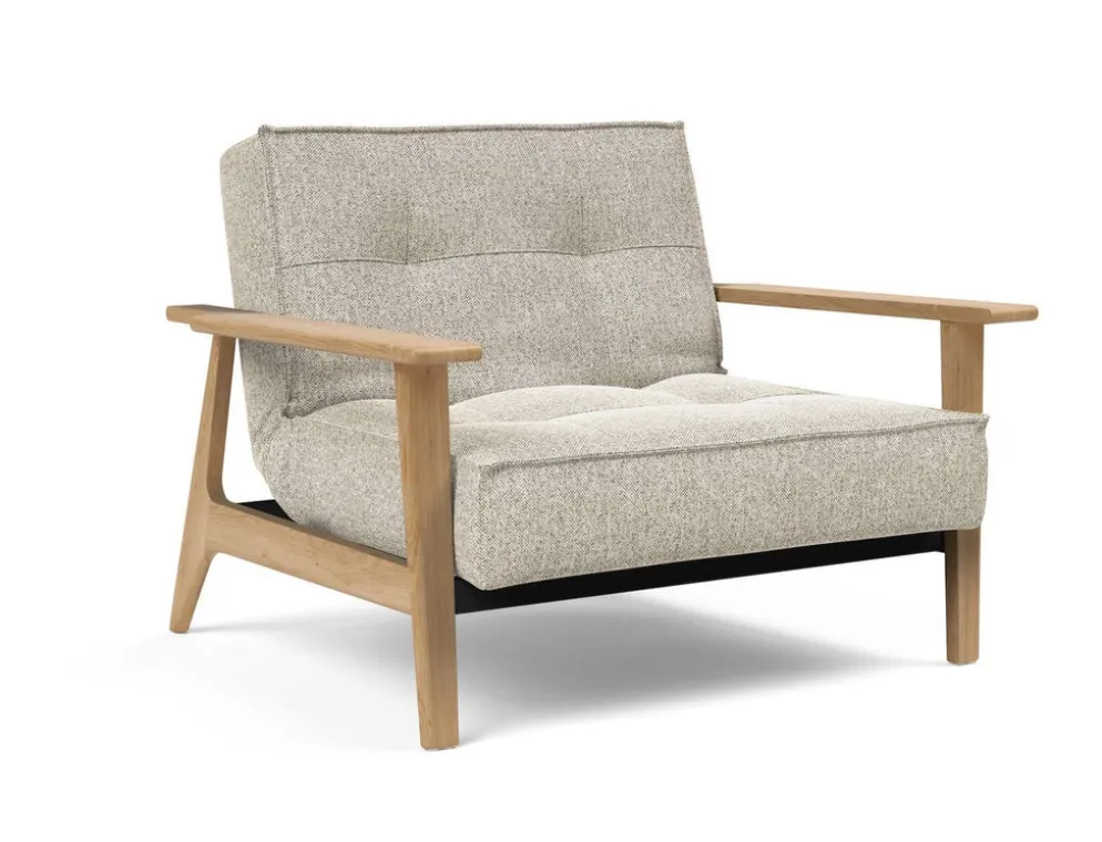 Poltrona design scandinavo in tessuto SplitBack Frej