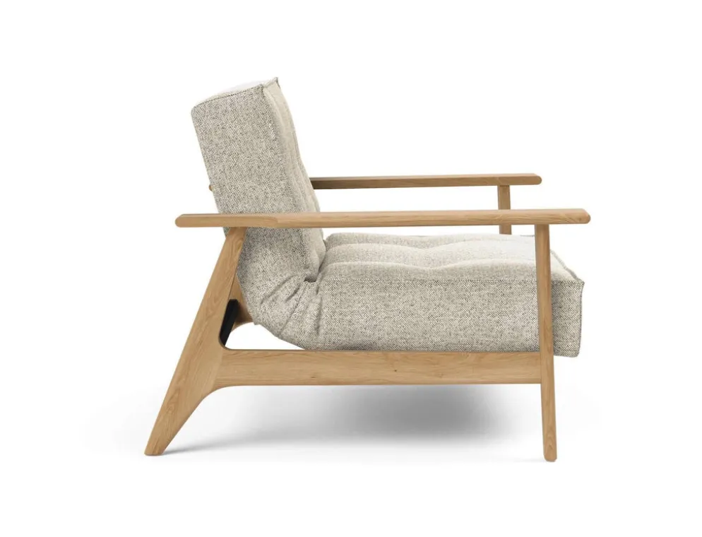 Poltrona design scandinavo in tessuto SplitBack Frej