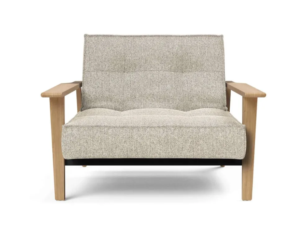 Poltrona design scandinavo in tessuto SplitBack Frej