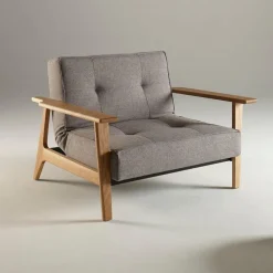 Poltrona design scandinavo in tessuto SplitBack Frej
