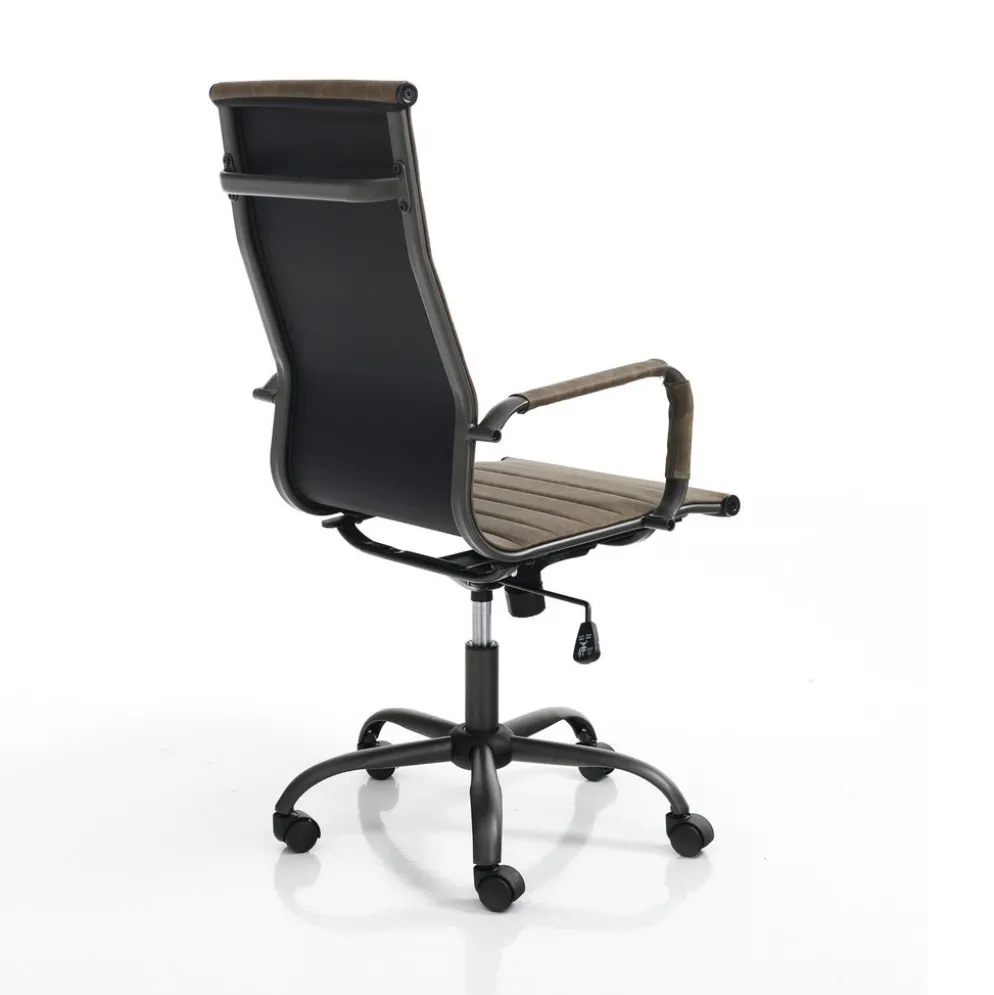 Poltrona direzionale regolabile Mastery Brown