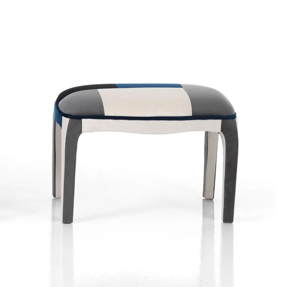 Poltrona e pouf patchwork Axel