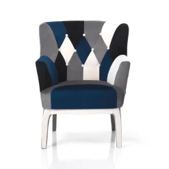 Poltrona e pouf patchwork Axel