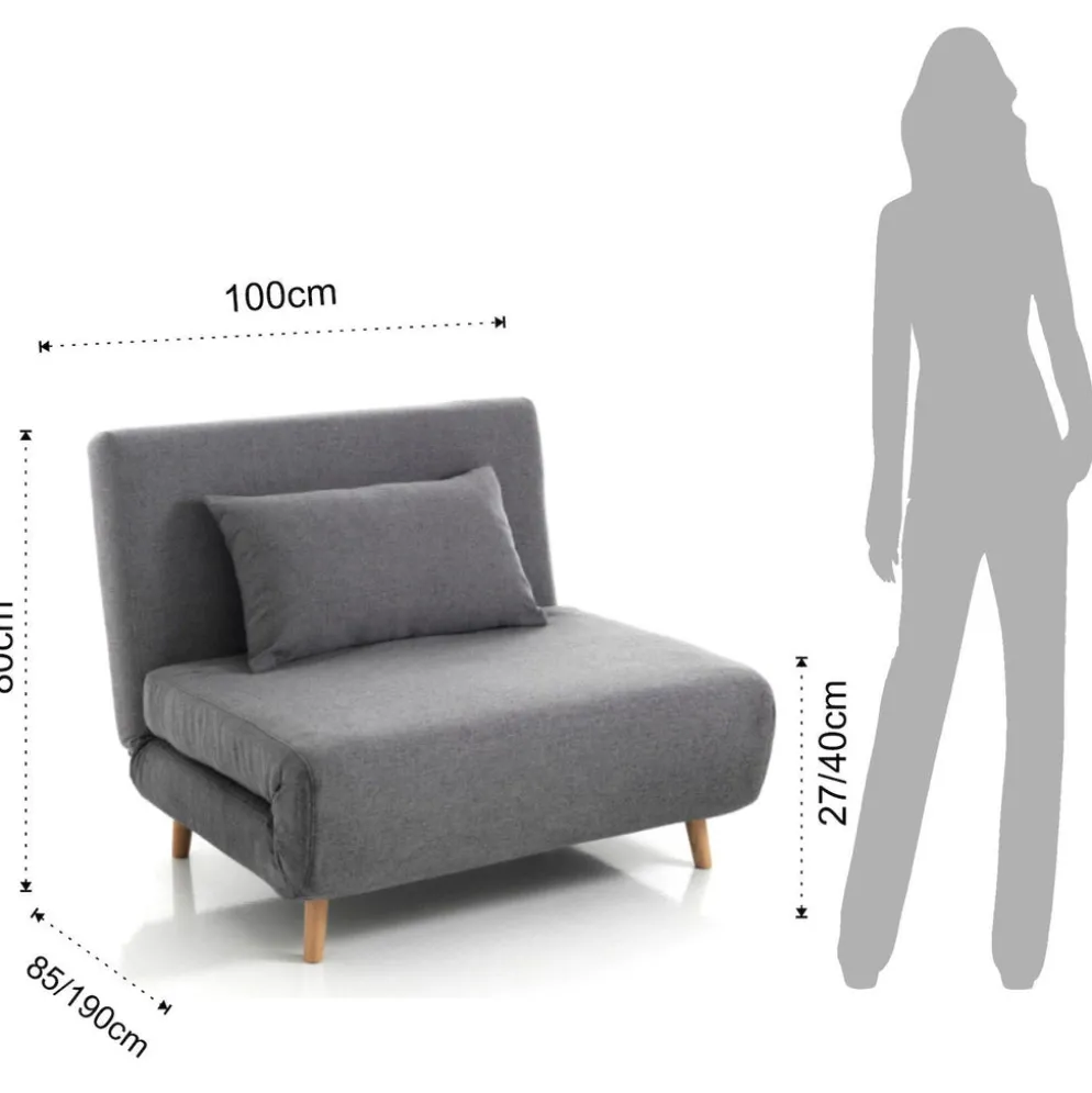 Poltrona letto singolo design moderno Garner