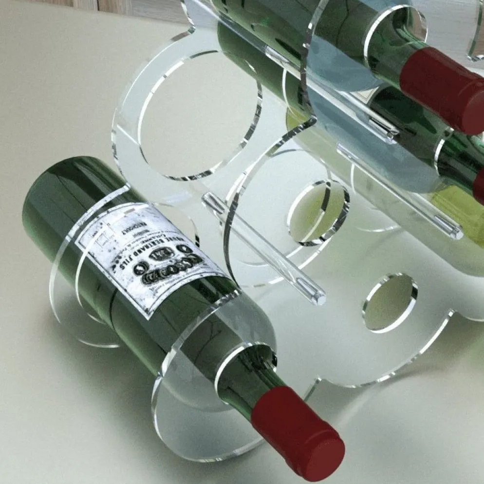 Portabottiglie vino in plexiglass Avel