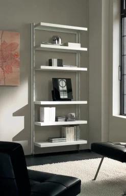 Scaffale libreria in acciaio bianco o nero Astryd 15