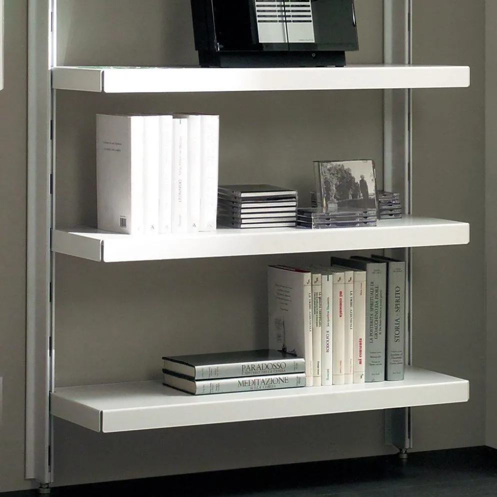 Scaffale libreria in acciaio bianco o nero Astryd 15