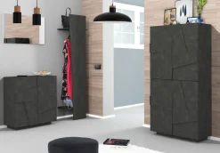Scarpiera moderna a due ante Taylor Slate