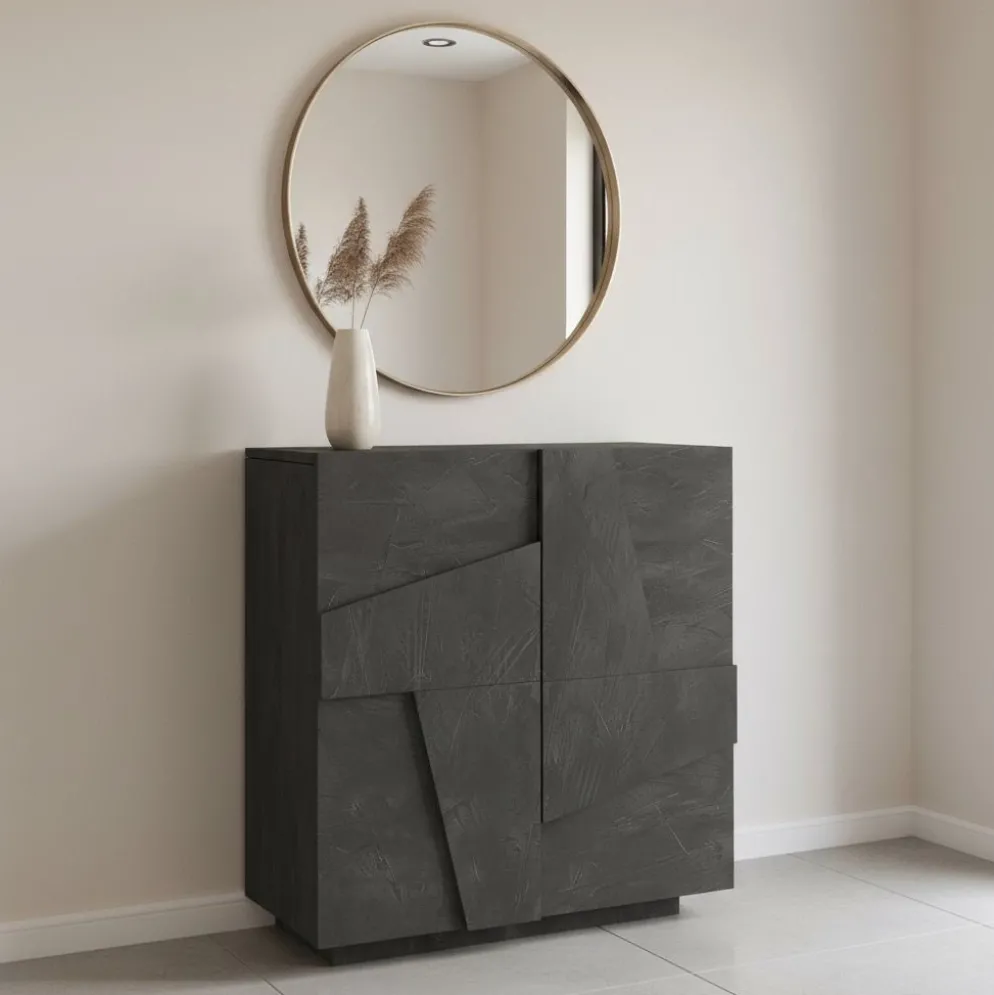 Scarpiera moderna a due ante Taylor Slate